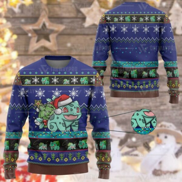 pokemon bulbasaur knitted christmas sweater 2022 1 adi1qw