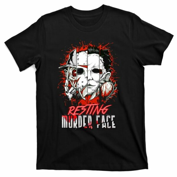 resting murder face scary horror character halloween costume t shirt 1 owud41