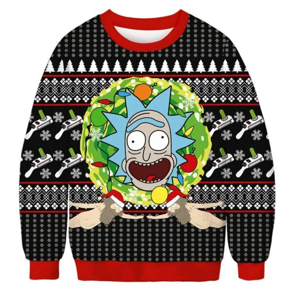 rick sanchez woolen ugly christmas sweater 2 slhkhs