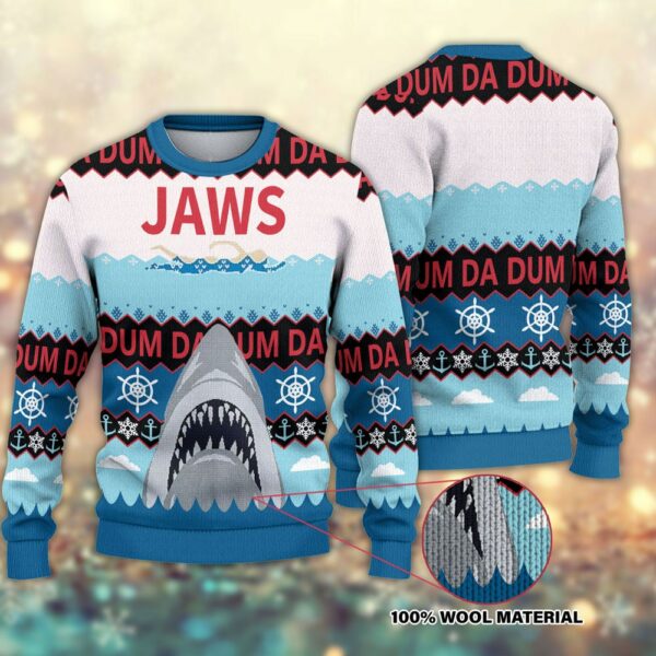 shark ugly christmas sweater 1 cref9w