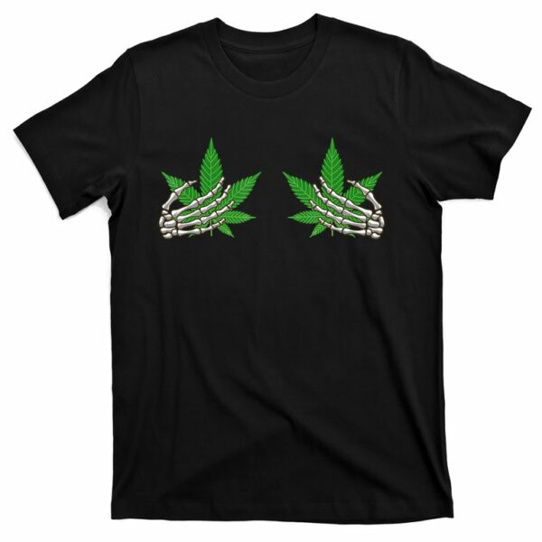 skeleton cannabis boobs weed t shirt 1 dcauuc