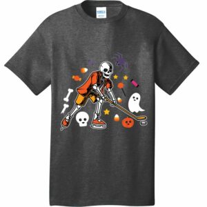 skeleton playing ice hockey halloween costume t shirt 2 e0xypb