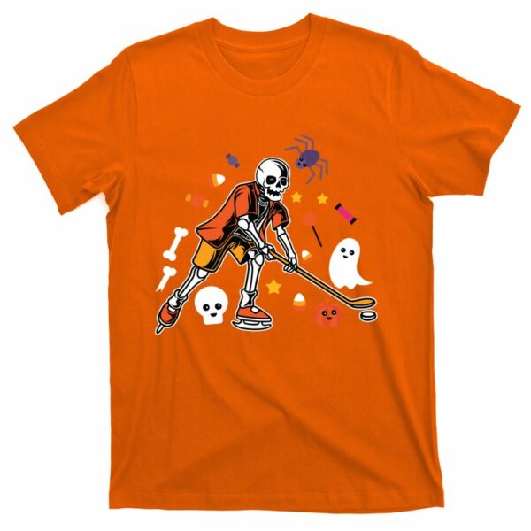 skeleton playing ice hockey halloween costume t shirt 5 tlcehe