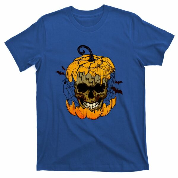 spooky pumpkin skull zombie happy halloween t shirt 1 yxsted