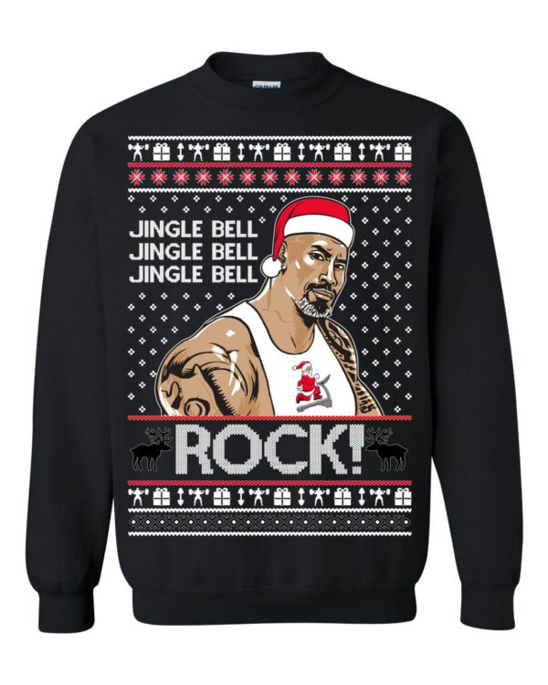 the rock jingle bell ugly christmas sweater 1 ftil8k