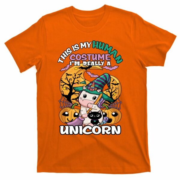 this is my human costume im really a unicorn cute halloween t shirt 5 grer35