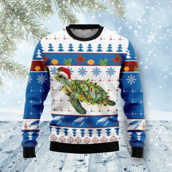 turtle xmas ugly christmas sweatshirt sweater 1 e3xalv