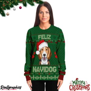 beagle feliz navidog ugly christmas sweater 2 xlojay