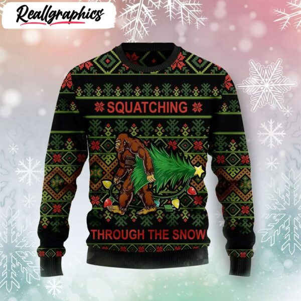 bigfoot snow christmas sweater best xmas gift 1 lfunxw