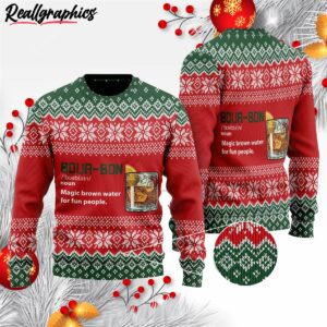 bourbon noun ugly christmas sweater ab1ird