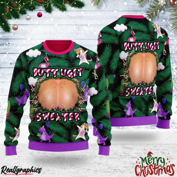 butt christmas ugly sweatshirt sweater 1 uwr6ty