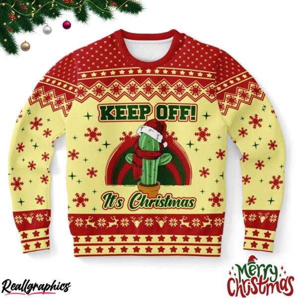 cactus keep off its christmas 3d print ugly sweatshirt sweater 1 i1u34a