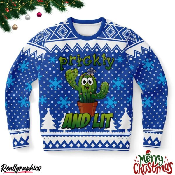 cactus prickly and lit 3d print ugly sweatshirt sweater 1 fnslkm