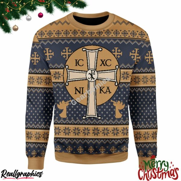 christmas jesus ic xc all over print ugly sweatshirt sweater 1 brxygo