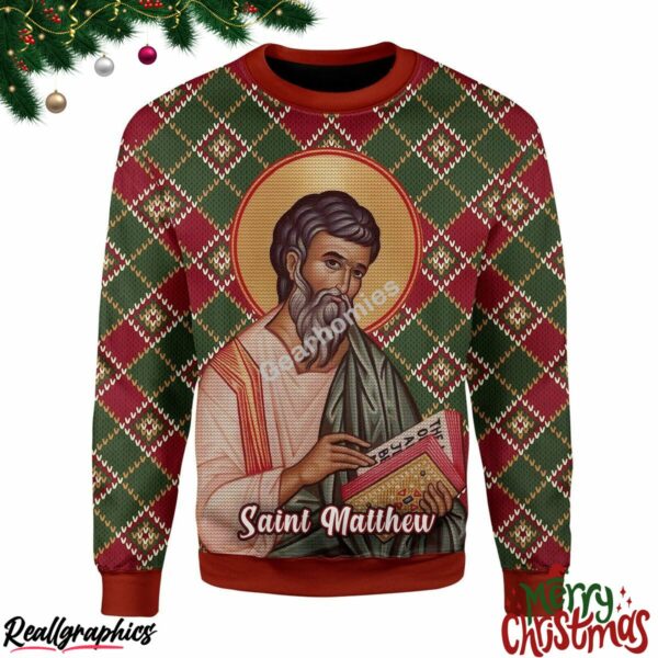 christmas matthew the apostle christmas ugly sweatshirt sweater 1 mtfx8q