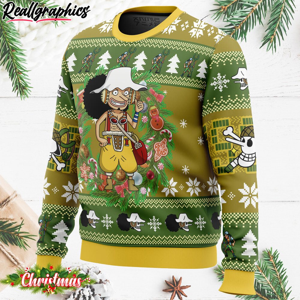 christmas usopp one piece ugly christmas sweater 2 fhrk4k
