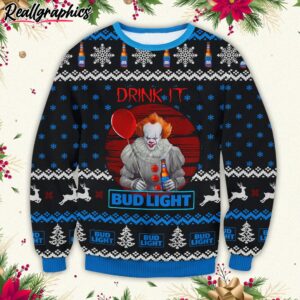 drink it bud light ugly christmas sweater w5gmU