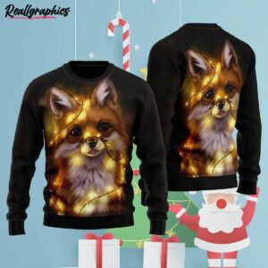 fox merry christmas ugly christmas sweater ogxst2