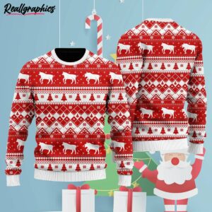 funny cows in snow ugly christmas sweater v65ftr