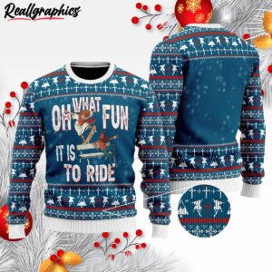 funny jesus ride skateboarding with satan ugly christmas sweater wc9bvh