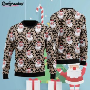 funny santa dalmatian pattern ugly christmas sweater w1y8uq