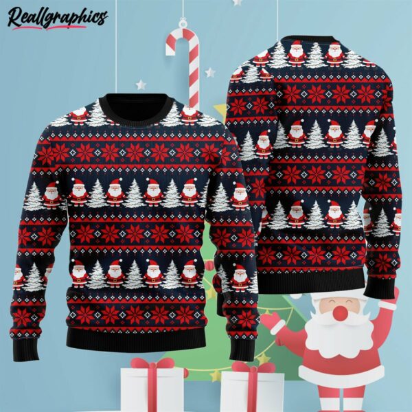 funny santa snow tree ugly christmas sweater bihkfi