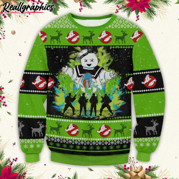 ghostbuster ugly christmas sweater ibmhi