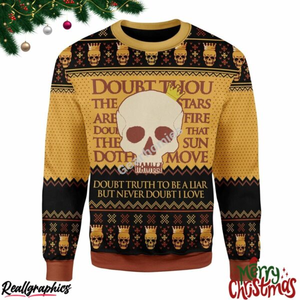 hamlet william shakespare christmas all over print ugly sweatshirt sweater 1 wysgpo