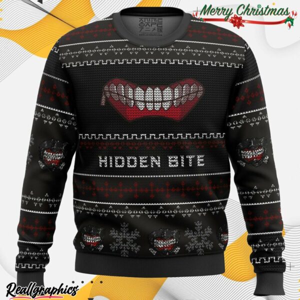 hidden bite tokyo ghoul ugly christmas sweater 1 dichod
