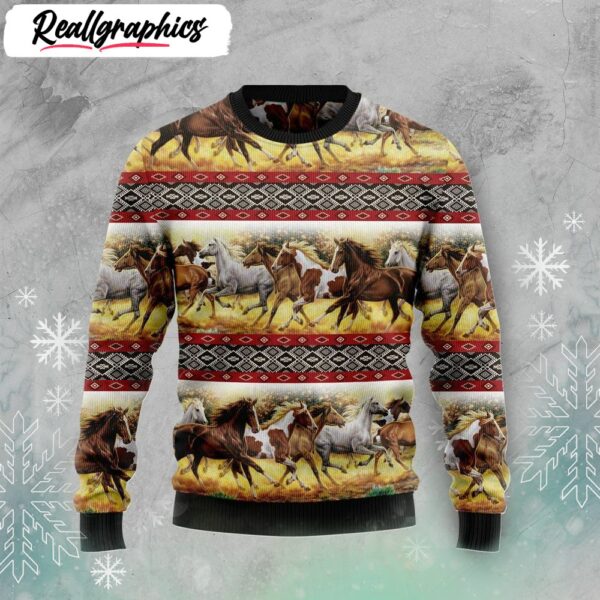 horse native american ugly christmas sweater best xmas gift 1 cjxcak