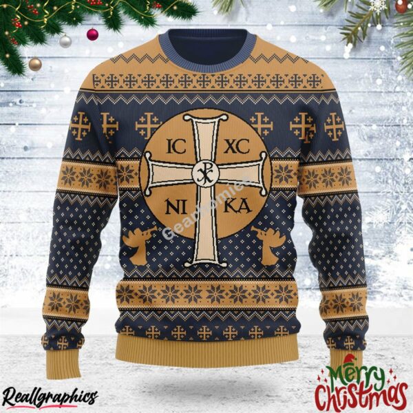 jesus ic xc christmas ugly sweatshirt sweater 1 gk2dqp
