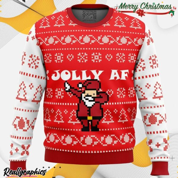 jolly af ugly christmas sweater 1 fbcbl8