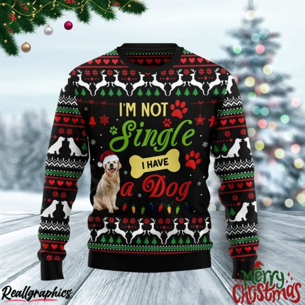 m not single i have a golden retriever christmas ugly sweatshirt sweater 1 lahrbc