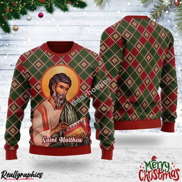 matthew the apostle christmas ugly sweatshirt sweater 1 a06xz9