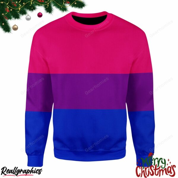 merry christmas bisexual flag christmas ugly sweatshirt sweater 1 qzmhud