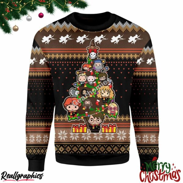 merry christmas christmas tree harry p christmas ugly sweatshirt sweater 1 docex5