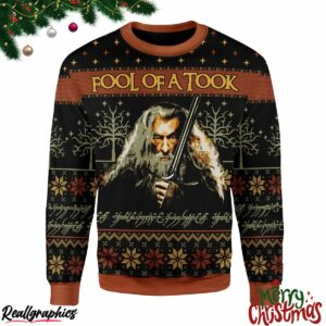 merry christmas gandalf lotr all over print ugly sweatshirt sweater 1 anm3wl