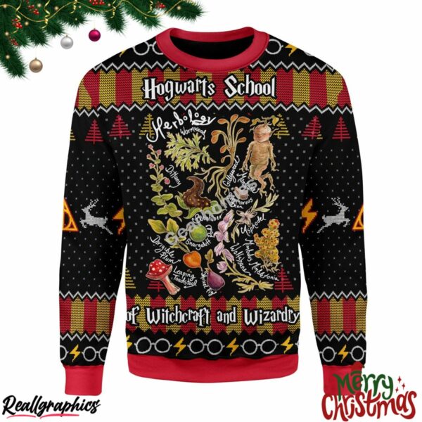 merry christmas herbology harry p christmas ugly sweatshirt sweater 1 tzlupd