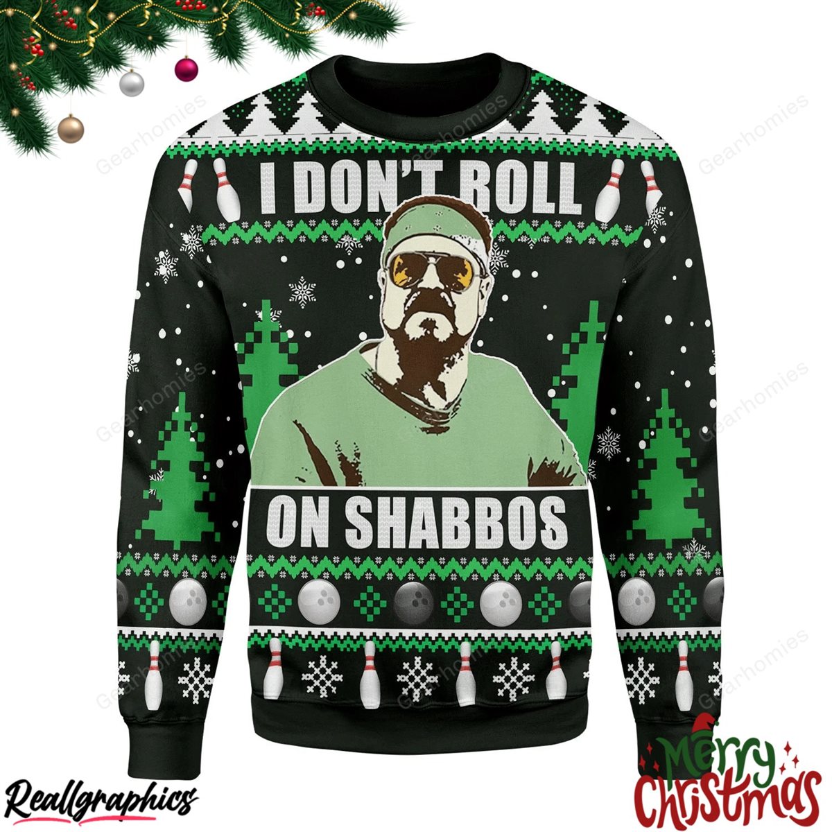 Merry Christmas I Dont Roll On Shabbos Christmas Ugly Sweatshirt - Sweater