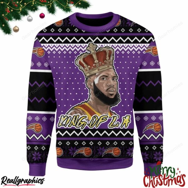 merry christmas king of la all over print ugly sweatshirt sweater 1 mq1byg