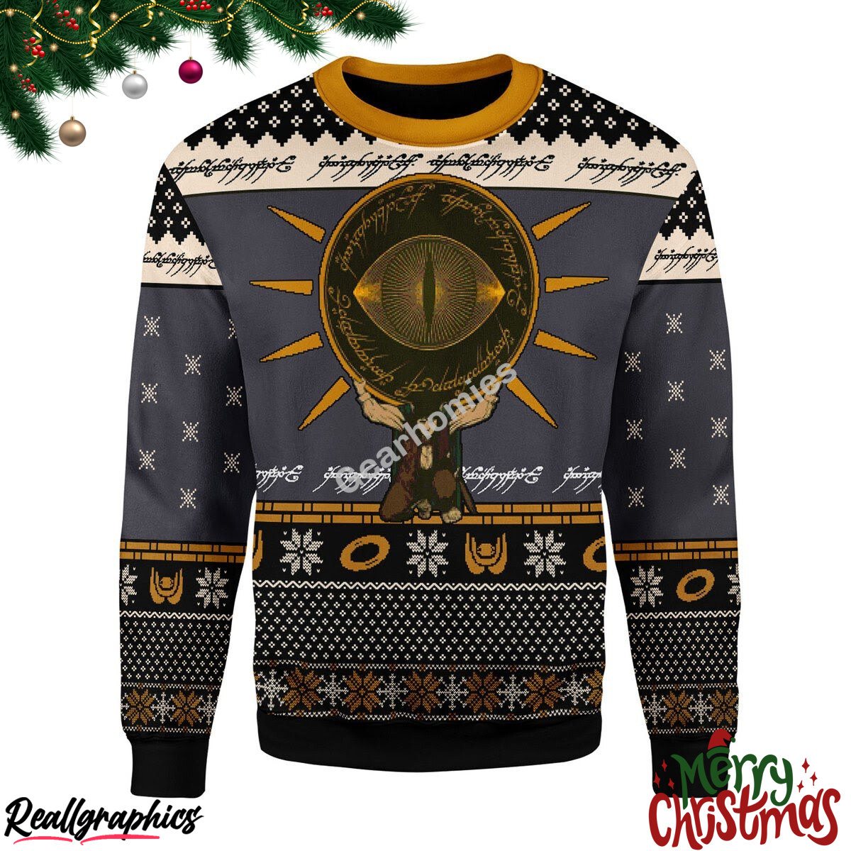 Merry Christmas Lotr Burden Christmas Ugly Sweatshirt - Sweater