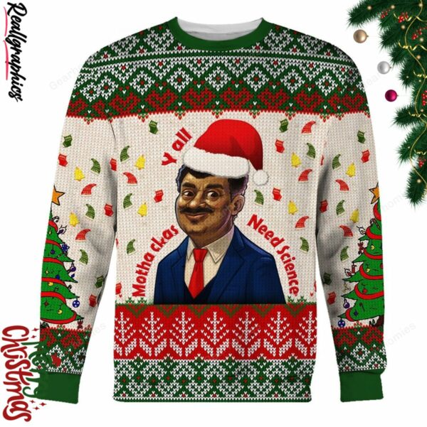 merry christmas neil degrasse tyson shirt all over print ugly sweatshirt sweater 1 l4onpr