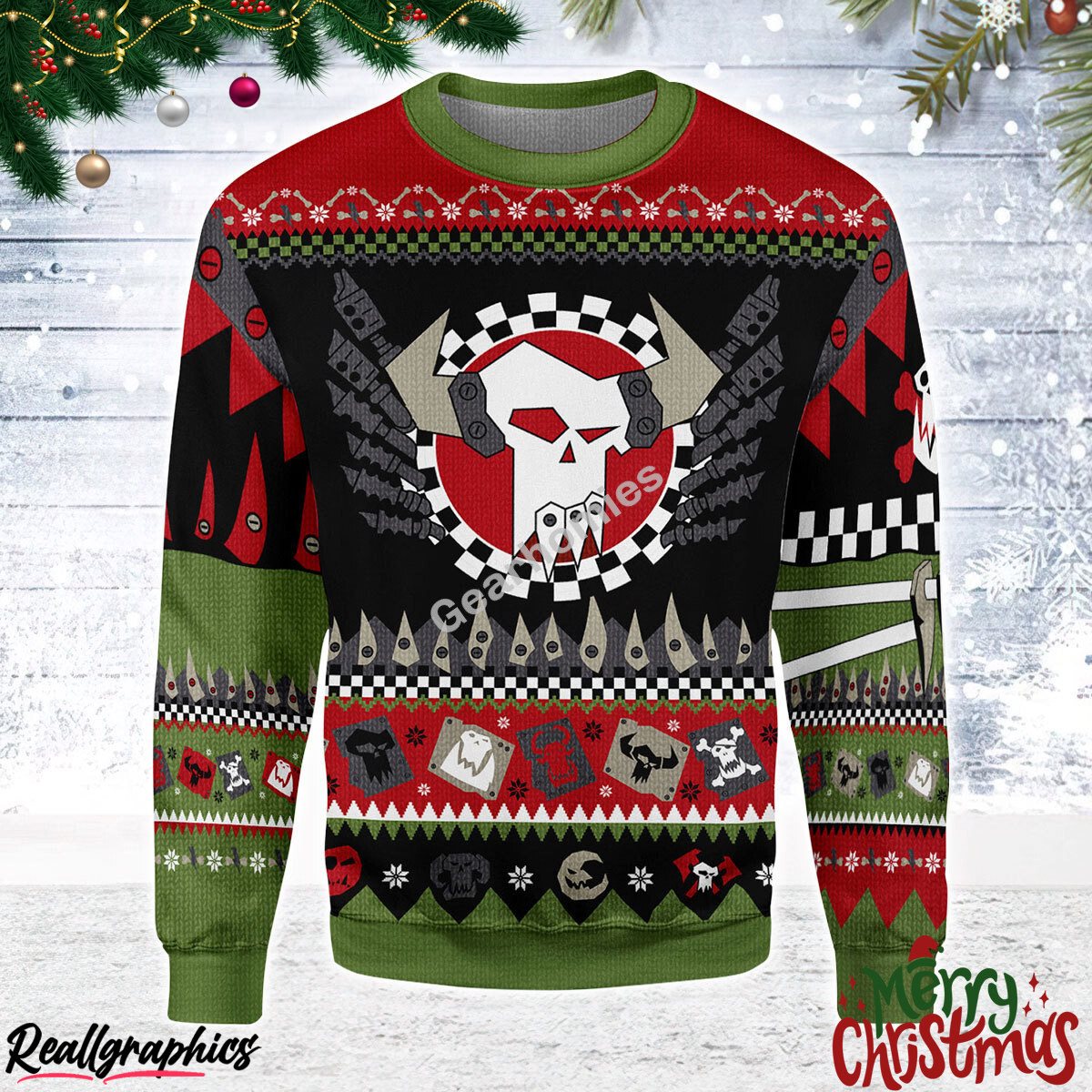 Merry Christmas Orks 3d Costumes All Over Print Ugly Sweatshirt, Sweater