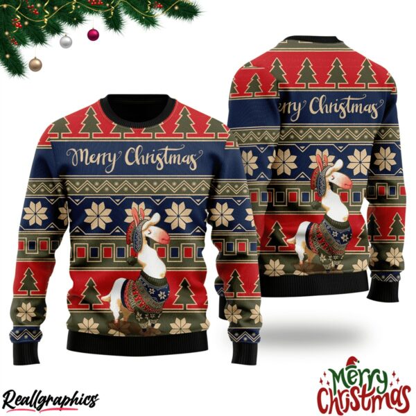 merry fa la lama christmas ugly sweatshirt sweater 1 uacscl