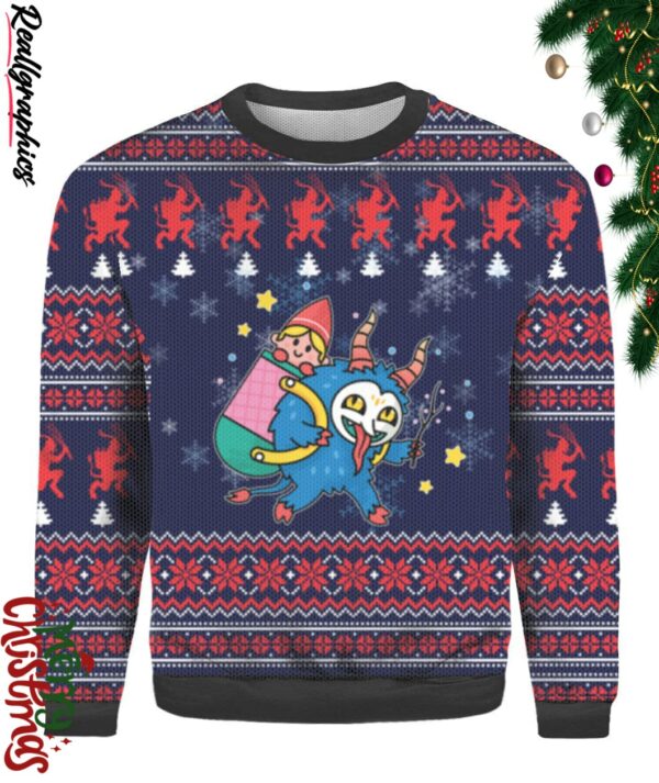 merry krampus christmas ugly sweatshirt sweater 1 ruznmp