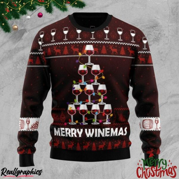 merry winemas christmas ugly sweatshirt sweater 1 kwdyuj