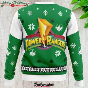mighty morphin power rangers green ugly christmas sweater 3 n1fnom