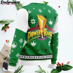 mighty morphin power rangers green ugly christmas sweater 4 uuv1p2