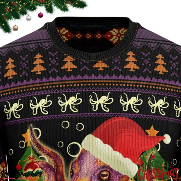 octopus ornament ugly sweatshirt sweater 2 hawjd2