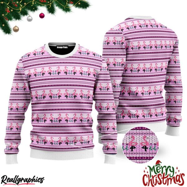 pink flockin in naughty list christmas ugly sweatshirt sweater 1 be2yvq